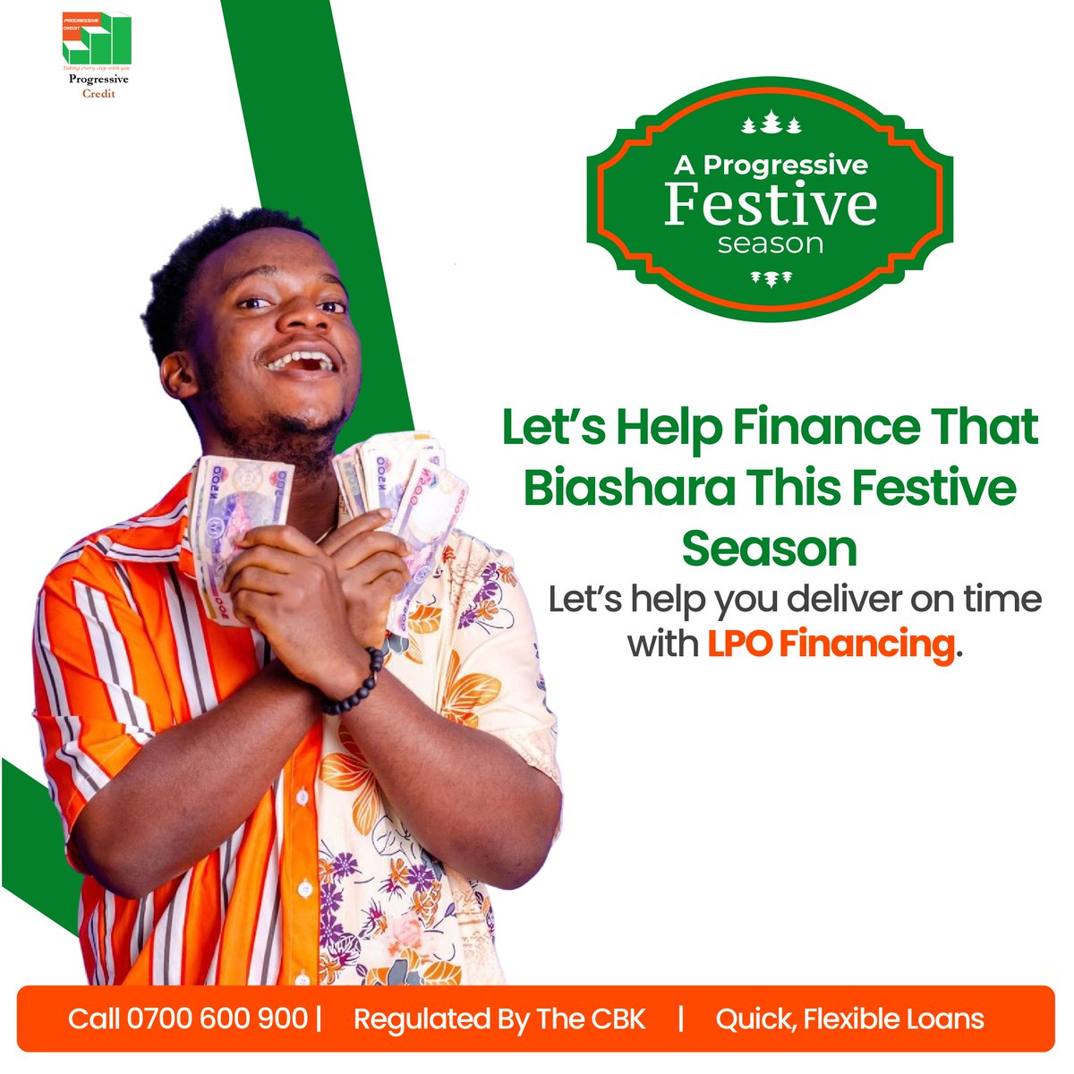 progressivecrke's tweet image. Biashara isisimame this festive season! Let us help finance those deals with our flexible LPO financing.

👉 Apply Now 📞 0700 600 900 | 🌐 progressivecr.com
#FlexibleLoans #LPOFinancing #ProgressiveCredit