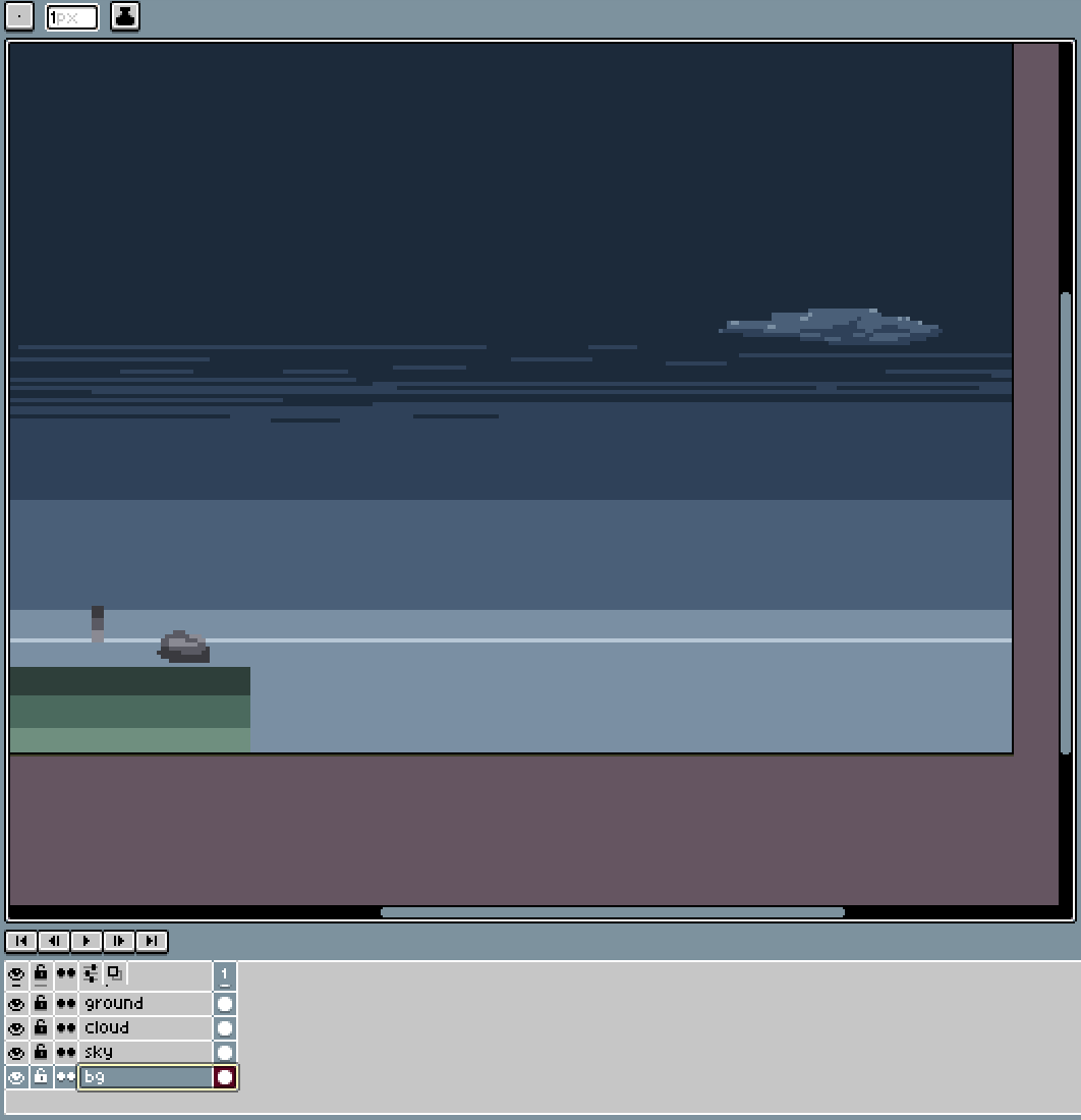 Limen_dev's tweet image. Pixel background in Aseprite.