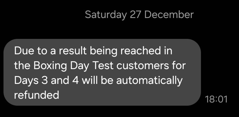 Worst full refund ever.

#Ashes2025