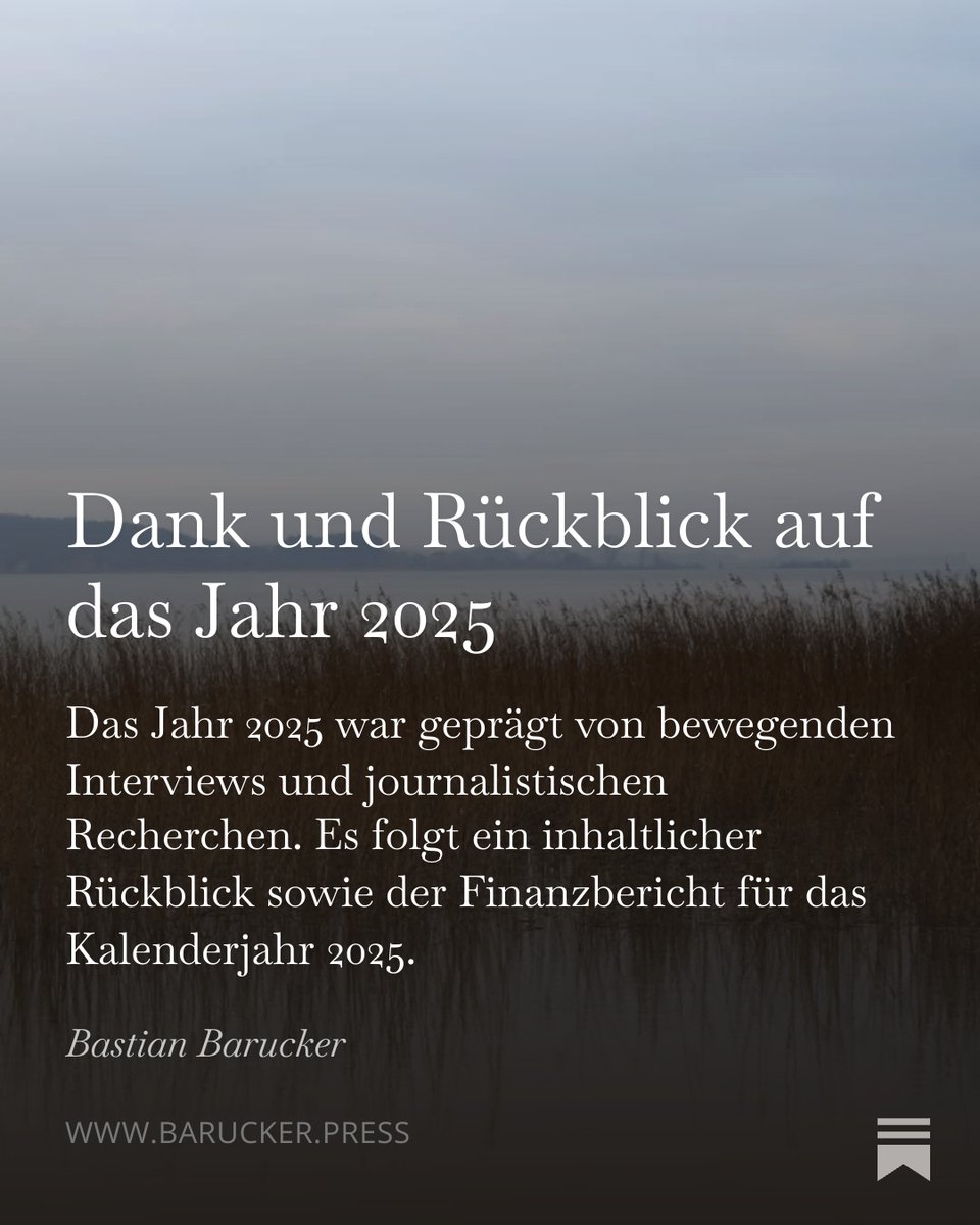 Auch im Kalenderjahr 2025 war es mir dank der  Unterstützung meiner Leserschaft möglich, vielfältige Recherchen und Gespräche zu veröffentlichen. In diesem Rückblick lasse ich das publizistische Jahr 2025 Revue passieren, beschreibe bewegende Augenblicke und fasse die finanzielle