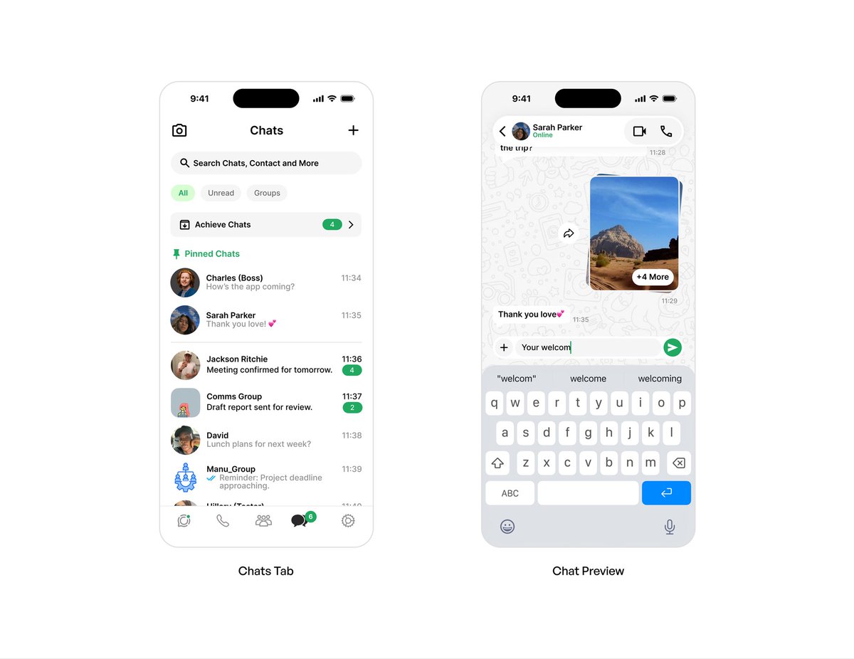 WhatsApp Revamped Design