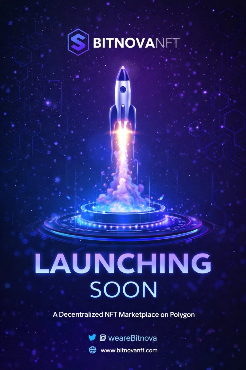 BitnovaNFT's tweet photo. BitnovaNFT — Launching Soon 🚀
A next-generation NFT marketplace built for freedom, transparency, and speed.
No mining. No setup. No extra cost.
Just open the market and trade freely.
🌐Join Our Community:-https://t.co/wOzGZytvEe https://t.co/r1pvvDQoRB