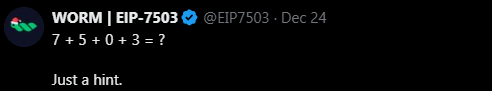 Angelsfarrs's tweet photo. ⤵️Worm NFTs aren’t designed for artificial scarcity. @EIP7503 

⤵️They’re designed for alignment. Supply is capped at 7,503, with most allocated to real contributors  testnet users, early builders, OGs, trusted setup members, and aligned communities. 

⤵️Free mint, protocol-native logic.
