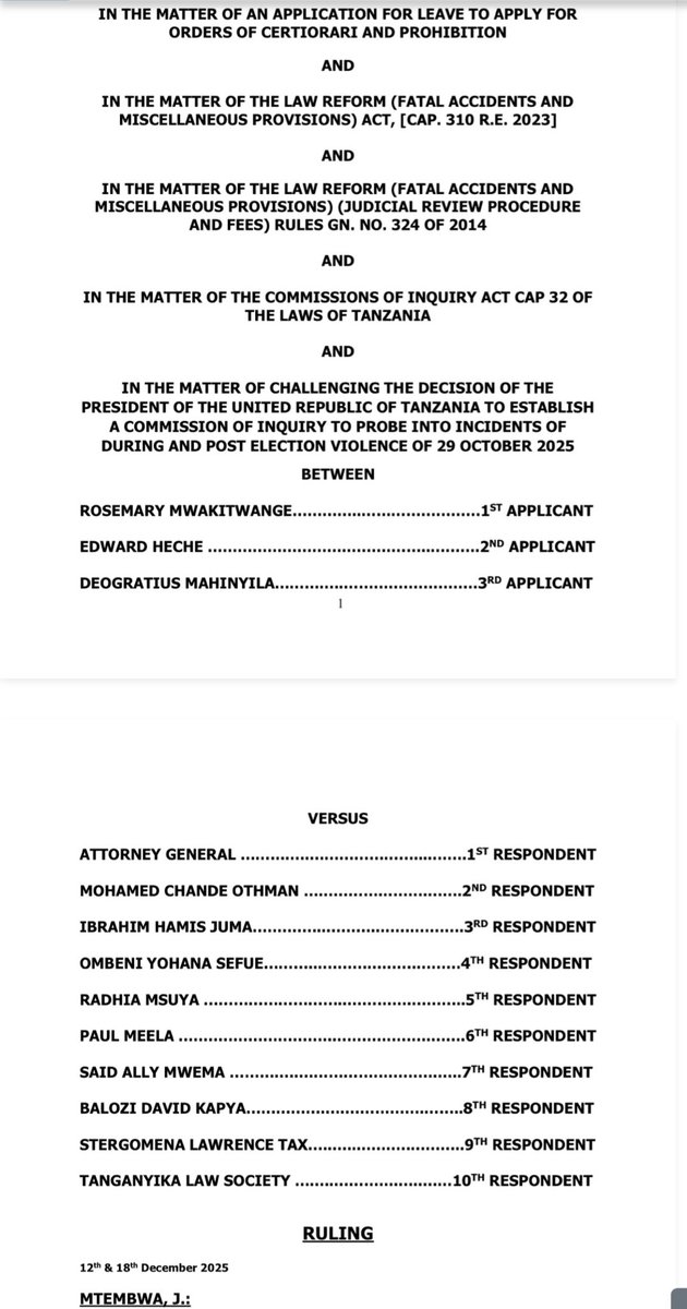 Advocate_Jebra's tweet photo. @judiciarytz imepanga kusikiliza kesi ya Kupinga Uteuzi wa tume tarehe 10/02/2026 baada ya muda wa Tume kuisha.

Bila kujali maslahi mapana ya kesi na kuzingatia hati ya dharula, Wakati wa likizo kuna Jaji huwa anabaki kwa kesi za dharula kama hizi. 

Wenye akili wanaelewa! 🏛️🗑️ https://t.co/fpdp6Hih5y