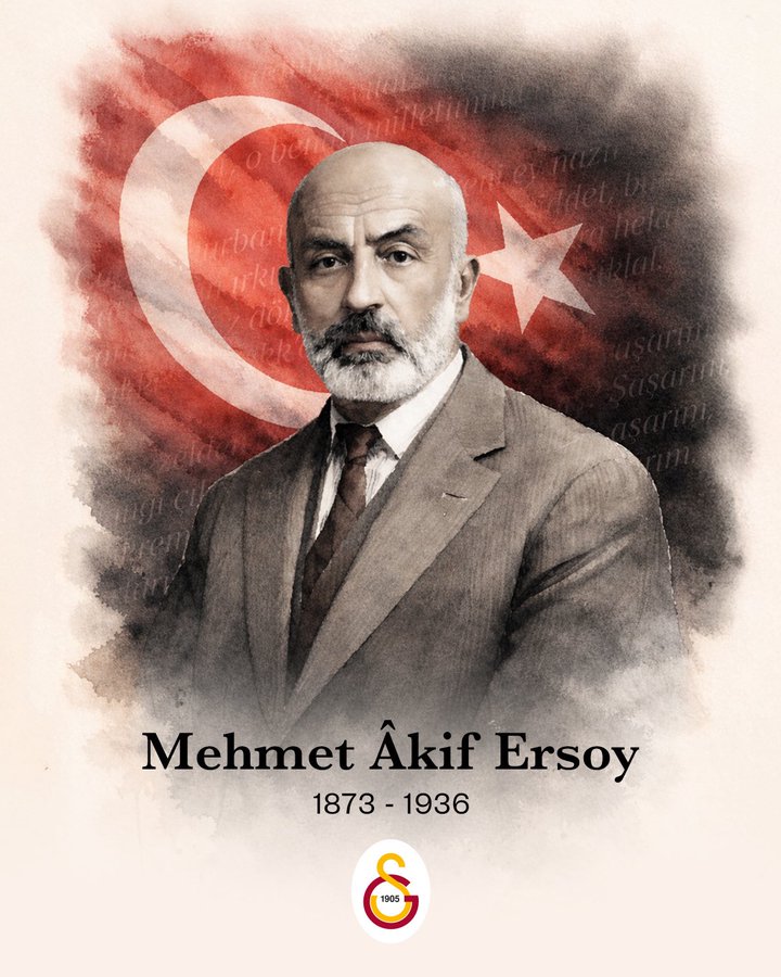 🇹🇷 Şanlı bayrağımızın göklerde dalgalanmasına anlam katan, İstiklâl Marşımızın yazarı, büyük şair Mehmet Âkif Ersoy’u vefatının 89. yıl dönümünde saygı ve rahmetle anıyoruz.