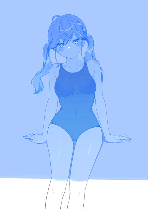 寒いので水着燐羽