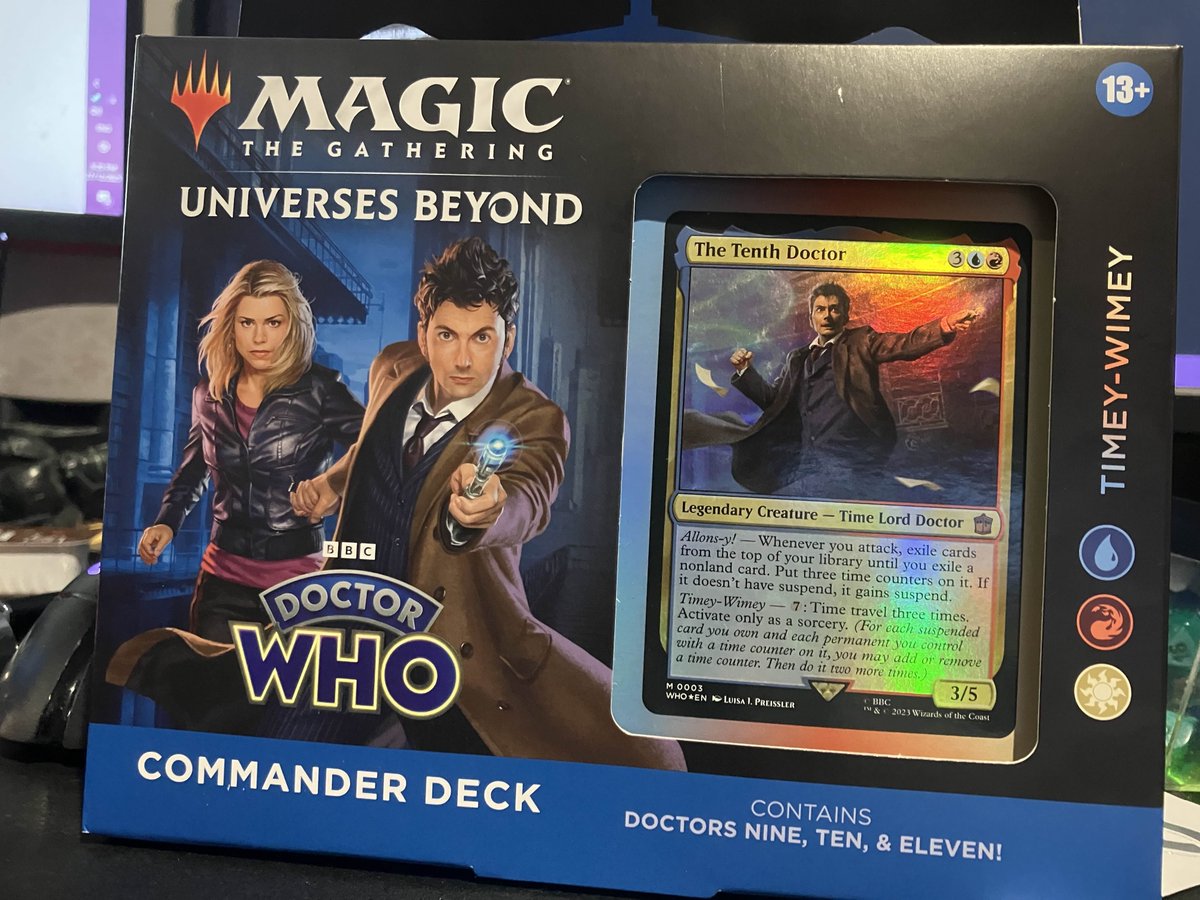 Uh yeah I forgot to post today and I also forgot to plan a post today so uhhhh... Man, what do I talk about here, uh...

I got a deck purely because I get to say "Timey-Wimey". That was it. That's the reason.
D-Does that count as a post today?