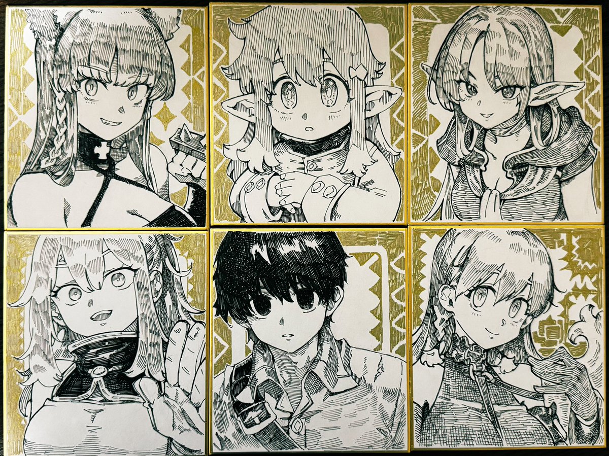 コミケ107色紙全体図。 サインは裏面にあります✨