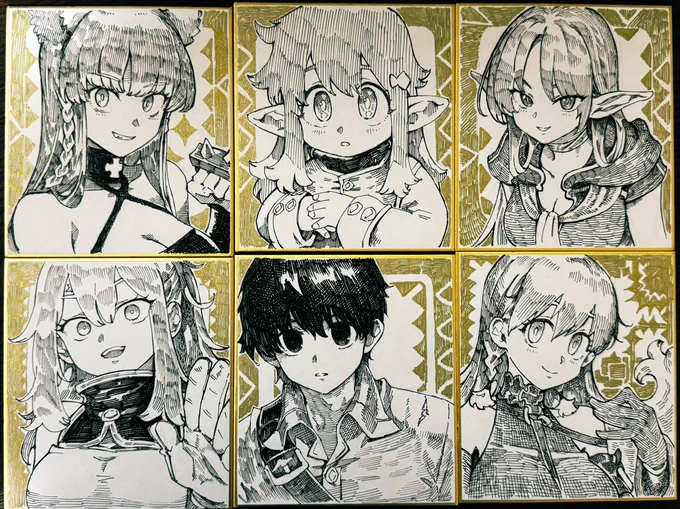 コミケ107色紙全体図。
サインは裏面にあります✨ 