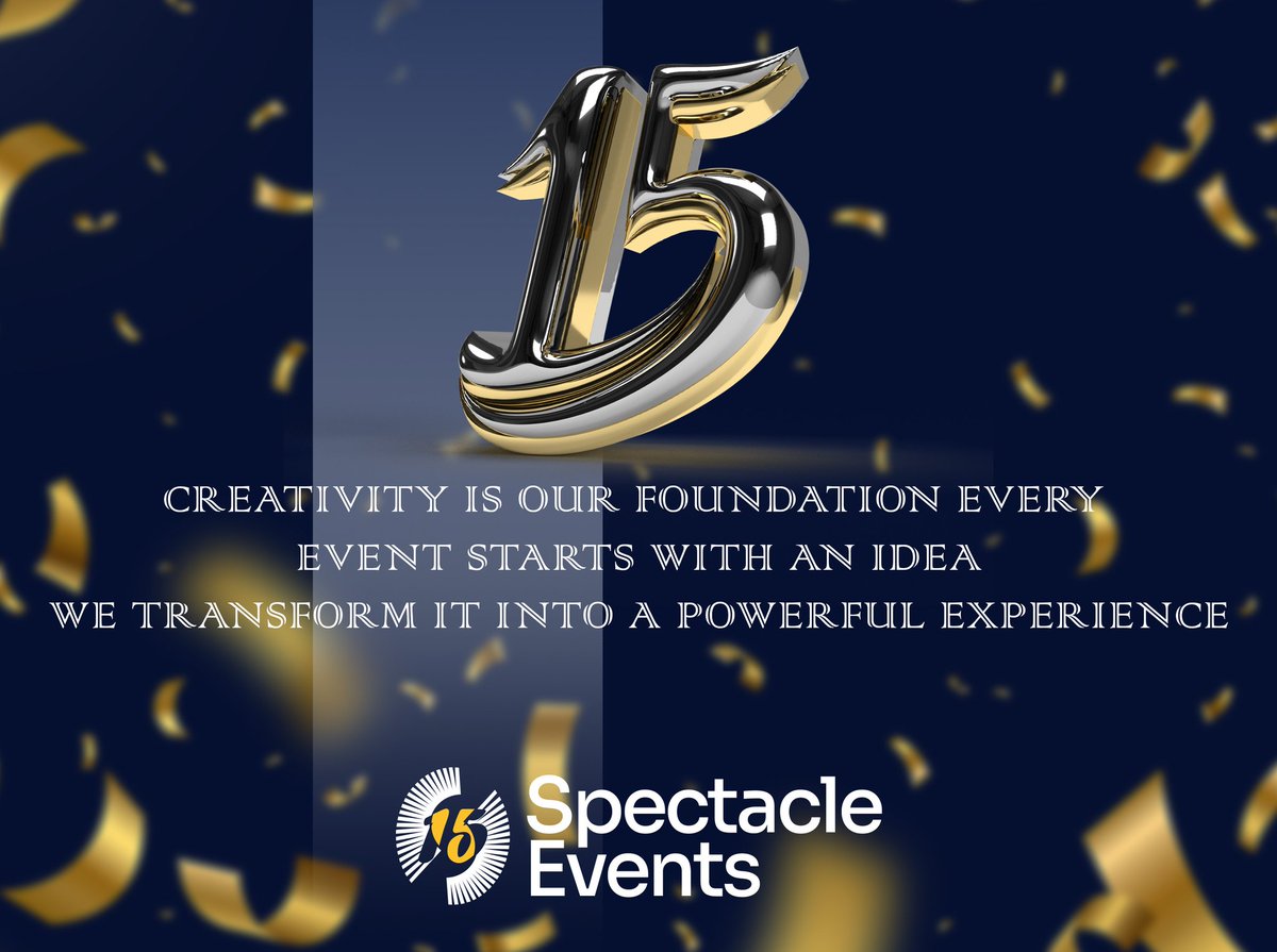 For 15 years, every great moment has begun as a quiet idea.
We shaped it with purpose.
Elevated it with creativity.
And transformed it into an unforgettable experience.
Creativity is our foundation.
#15YearsOfSpectacle #SpectacleEvents #CreativeLegacy #15YearsStrong #Milestone