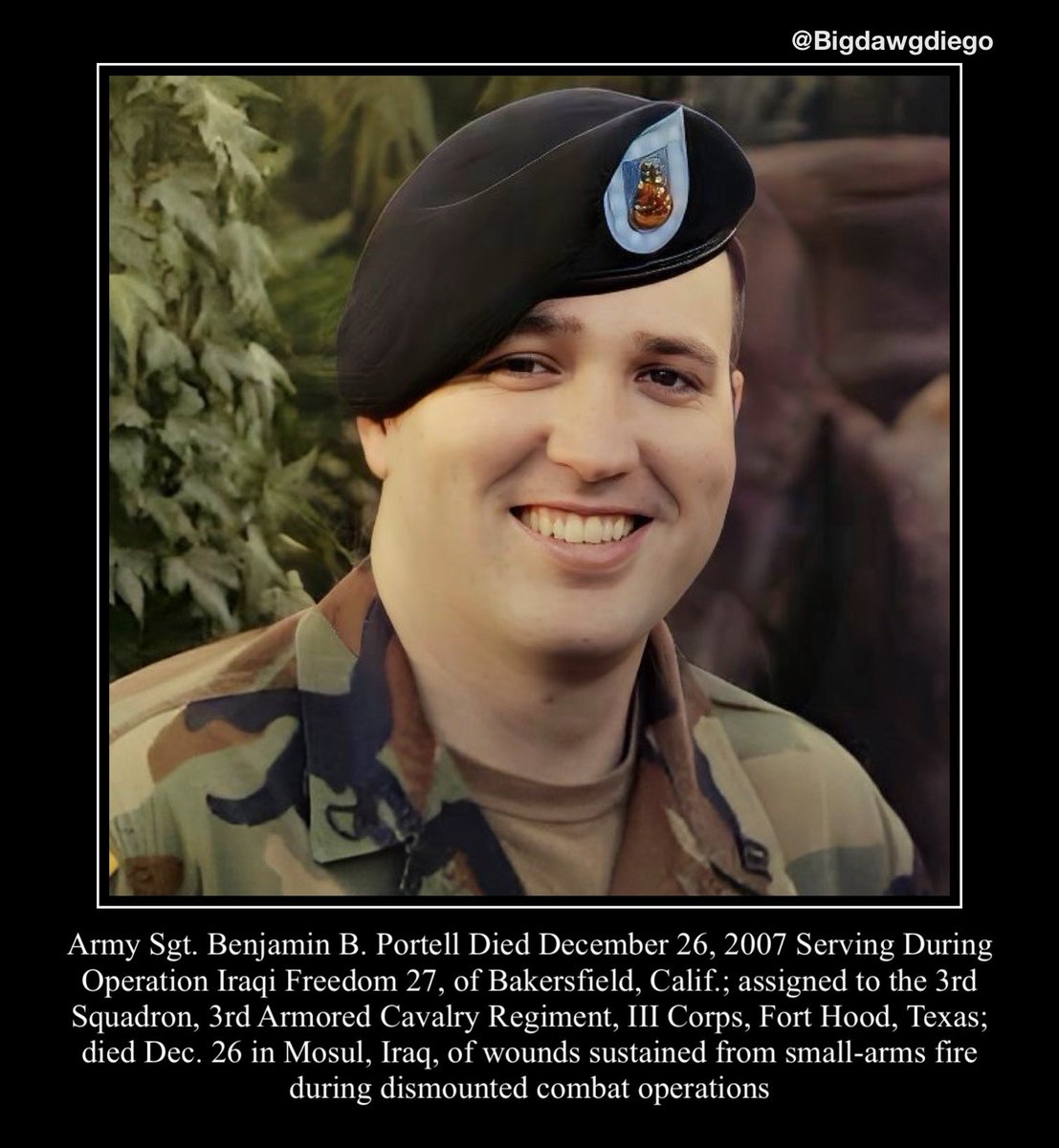 bigdawgjdub's tweet photo. "They say no man is truly Dead until he is
Forgotten, so Today I say your name so you are not."
#nooneleftbehind #rememberthefallen #warrior #usarmy #army #3rdsquadron #3rdarmoredcavalryregiment #iiicorps https://t.co/nNIbmIE0IJ