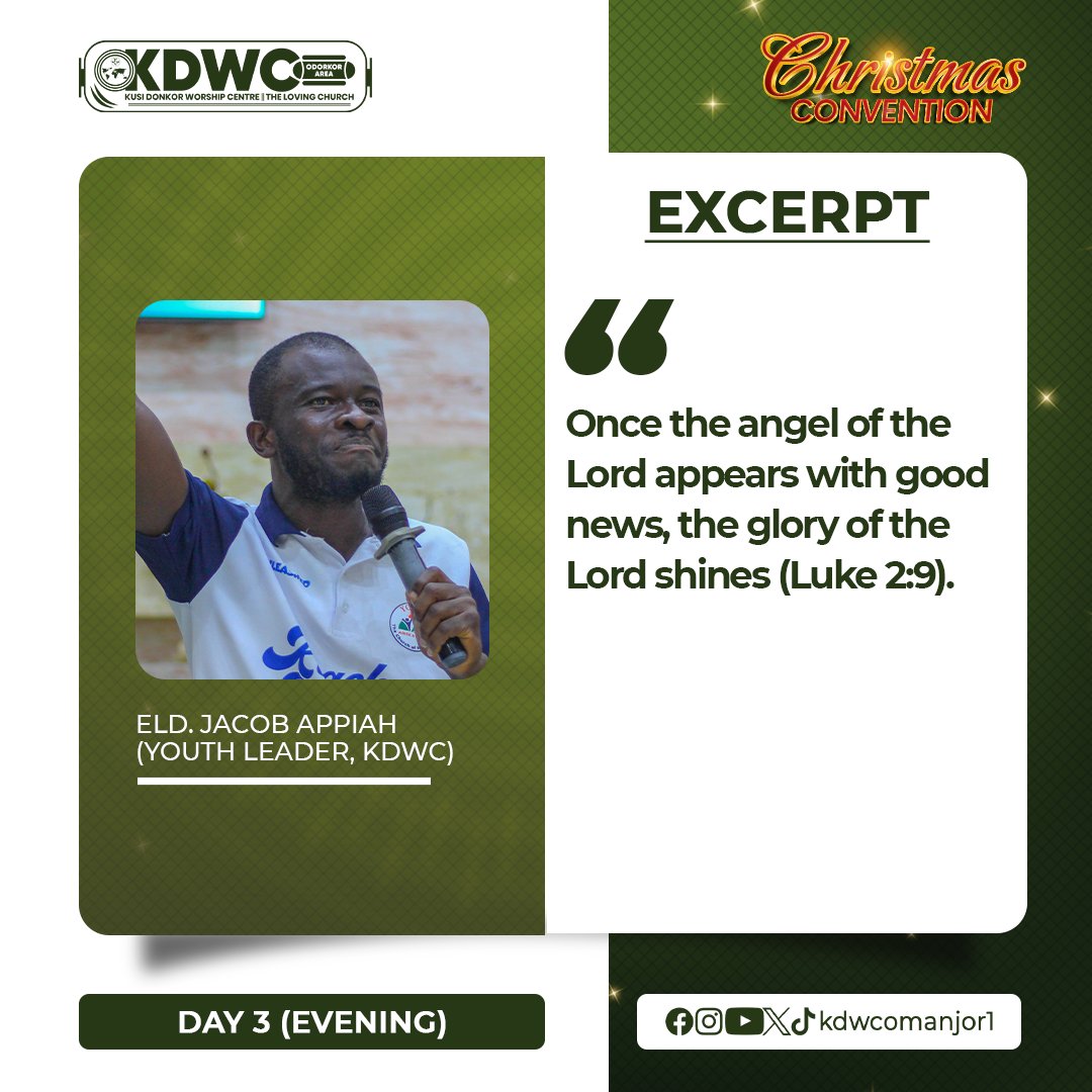kdwcomanjor1's tweet photo. 2025 Christmas Convention
Day 3 (Evening) || 26th December, 2025

Excerpts https://t.co/AAtEzYr4Im