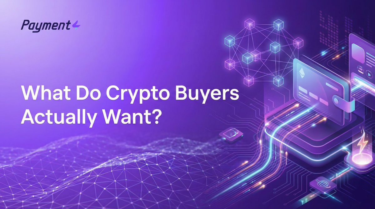 payment4_com's tweet photo. 🛒 What Do #Crypto Buyers Actually Want?

🔐 Privacy
⚡️ Instant settlement
💸 Low fees

They’re not asking for much — just a seamless checkout that respects their expectations.

💼 With Payment4, you give them what they want:
✅ Fast
✅ Secure
✅ Flexible

Crypto checkout, done right.

💜Learn more at https://t.co/sUuGroQKQA 
#Payment4 #cryptopayments