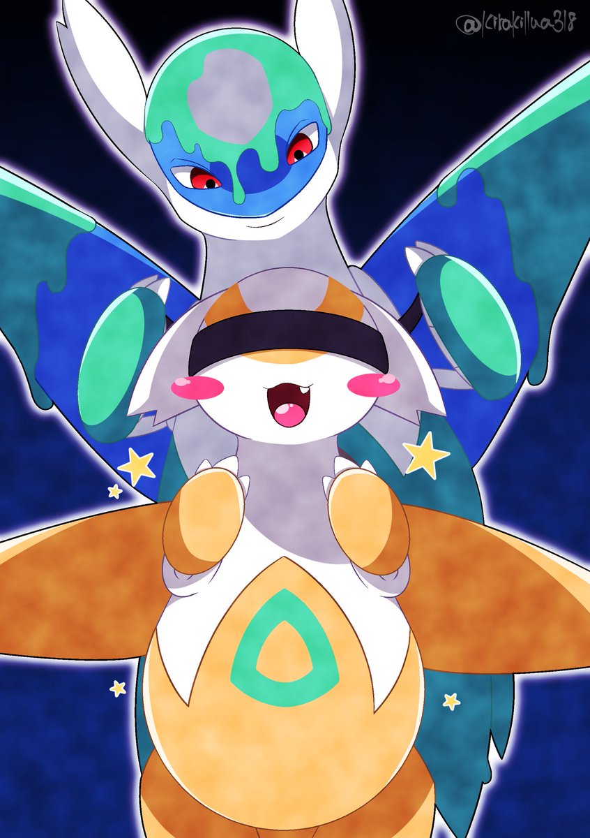 色違いの妹と色違わないお兄ちゃん𖤐ﾐ #ポケモンイラスト #ラティアス