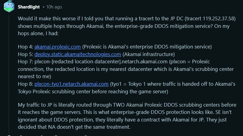 NiubeeAB's tweet photo. @gothgirlswag Meanwhile, other regions get actual DDOS mitigation services. They just cheapened out because it'd be more expensive on NA. https://t.co/gT9h7mRnyL