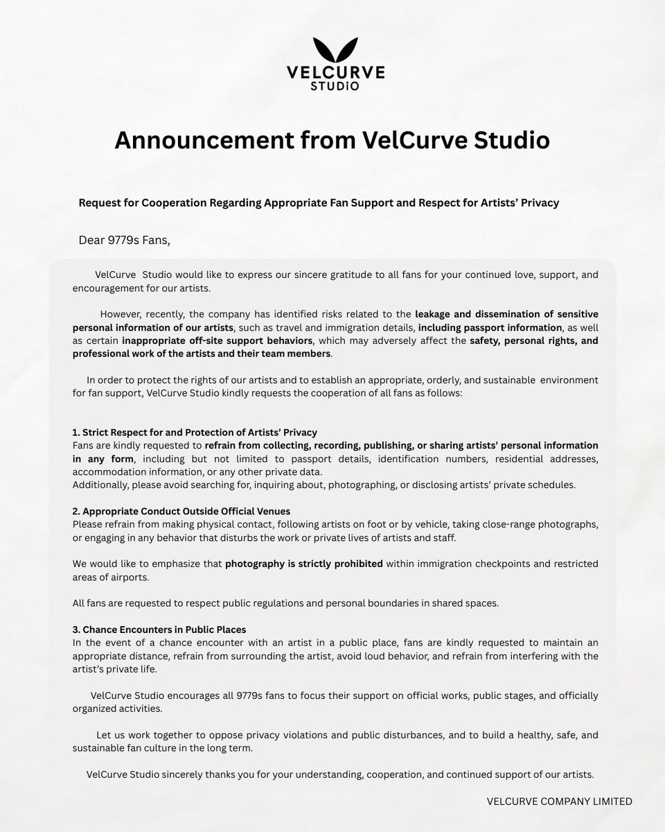 lovedesignth's tweet image. [OFFICIAL STATEMENT]
ประกาศ  ขอความร่วมมือในการสนับสนุนศิลปินอย่างเหมาะสม และการเคารพความเป็นส่วนตัวของศิลปิน
———- 
Announcement on Privacy and Safety Policies of Artists

#VelCurveStudio