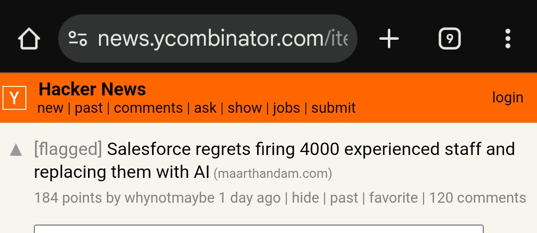 HN Salesforce headline