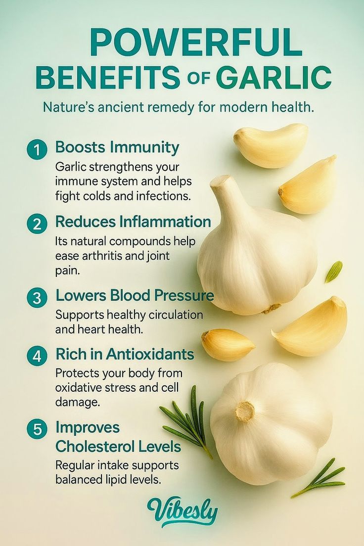 Powerful Benefits Of Garlic🧄, image size:736x1104