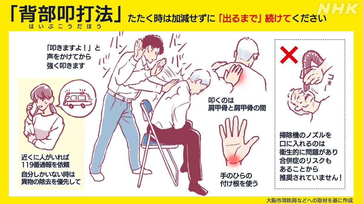 shinyahoya's tweet image. 餅がのどに詰まったときの対処法です。もしもの時のために確認を。
news.web.nhk/newsweb/na/na-…