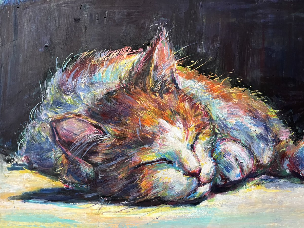 2025/12/27 #クレヨン画 #絵 #猫