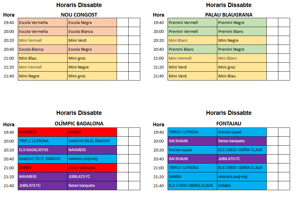 Avui les pistes bullen amb una jornada intensa del Torneig de Nadal, on escoles, minis, preminis i equips sèniors es donen cita en una tarda plena de partits, rivals coneguts i ganes de competir.

Nadal també es juga a la pista