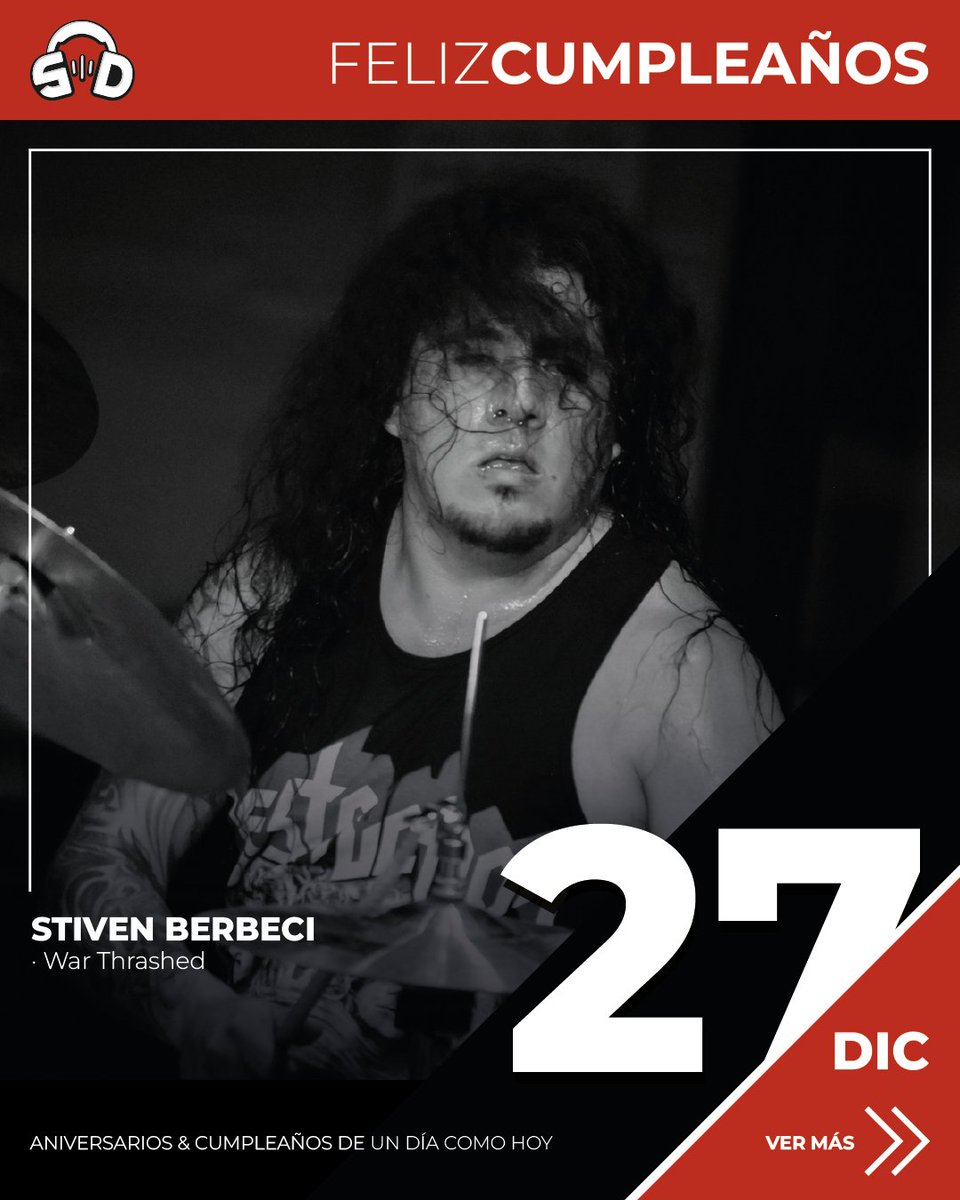 SoundDatos's tweet image. #SoundDatos · Diciembre 27 | Feliz Cumpleaños:
· @BrinaQuoya (Flor de Lava)
· Stiven Berbeci (@WarThrashed)
---
Click en el link para ver más: instagram.com/p/DSxQsOrgB4C/…