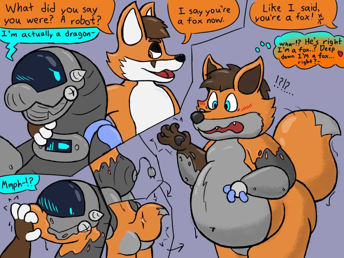 Fox transformation stuff uuuhhh idk
Was talking to Fenn about what exactly my sona is supposed to be. After a little "discussion" it seems mayyyybe I wasnt as much of a dragon or robot as I initially thought....
Gotta be careful around Foxes in the future 
~w~