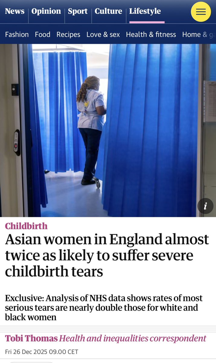 DrNighatArif's tweet photo. Asian women in England are almost TWICE as likely to suffer the most severe birth injuries during labour.
Third- and fourth-degree tears, also known as obstetric anal sphincter injury (OASI), are the most severe forms of vaginal tearing during childbirth
Analysis of NHS data shows rates of most serious tears are nearly DOUBLE those for White and Black women

Thank you to the women who are speaking up about this and asking for better, safer births 

https://t.co/ZfAm5QrJ6J