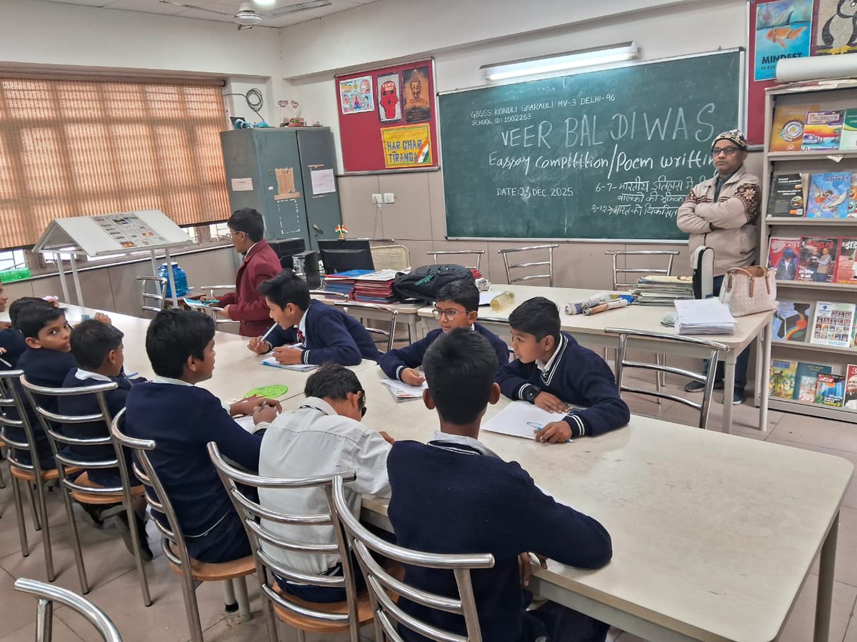 GbssMv's tweet photo. @gbsss_395212 

GBSSS Kondli Gharauli MV-3 Delhi-96
(School ID : 1002263) 
Essay and Poem writing competitions organised for classes 6 to 8 and for class 9 to 12 under Veer Bal Diwas on 24/12/2025
@gupta_rekha
@ashishsood_bjp 
@Dir_Education 
@NaithaniGe4644 https://t.co/Vzdjv4lIA6