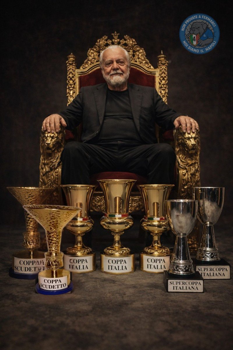 Nel 2004 prende il Napoli dal fallimento e riparte dalla C 

Nel 2012 riporta un trofei a Napoli dopo 22 anni

Nel 2023 riporta lo scudetto a Napoli dopo 33 anni

In 21 anni di presidenza ha vinto ben 7 trofei, 1 ogni 3 anni

Semplice il top: Aurelio #DeLaurentiis