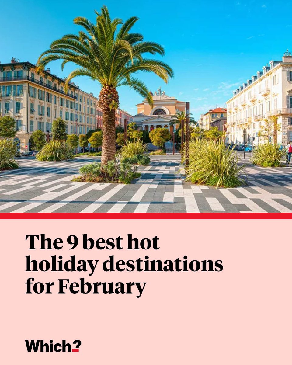 WhichUK's tweet image. 😎 Planning a sunny February escape to see out the last of winter?

Check out the hottest holiday spots in Europe and beyond 👇 

which.co.uk/news/article/w…