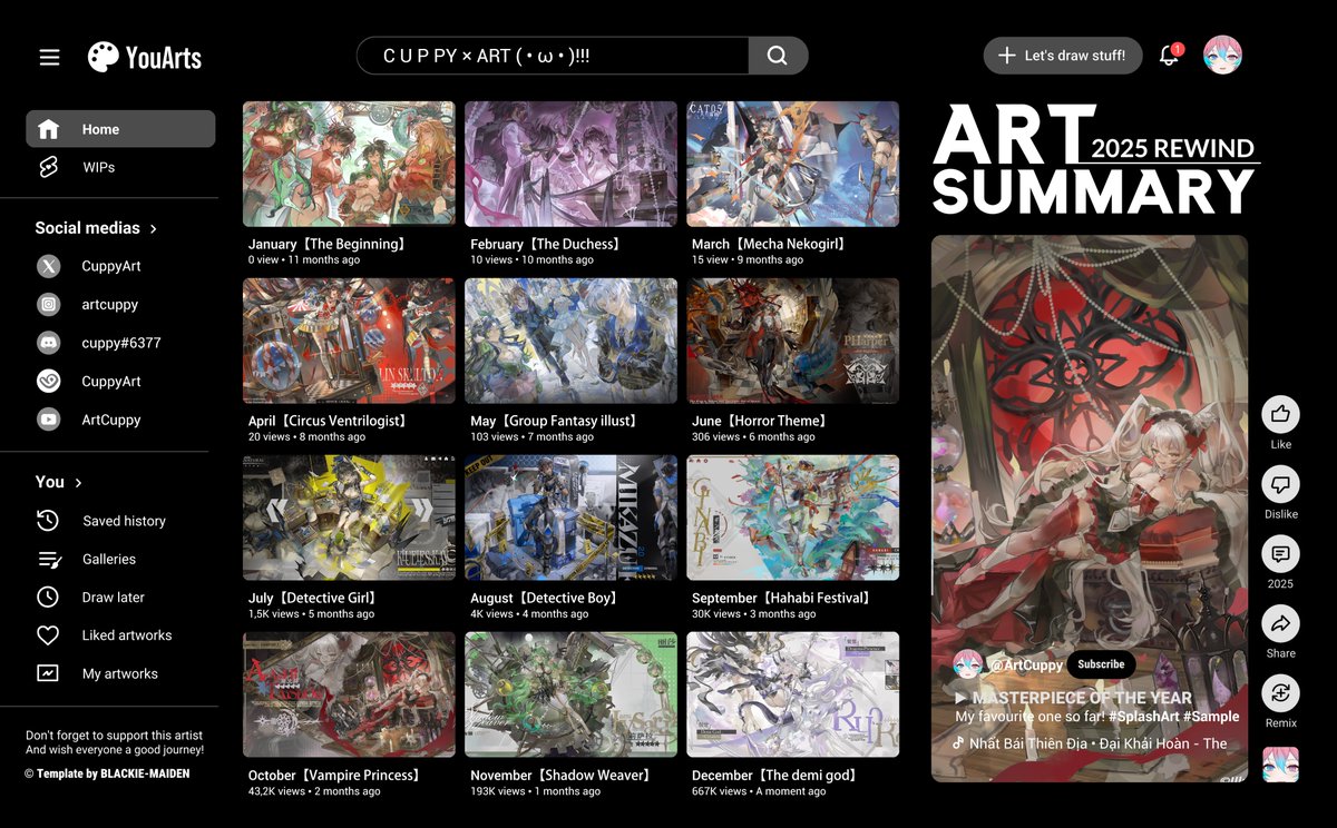 My 2025 art summary】 I first opened my commission in January 2025.  Throughout the year, I have met and worked with amazing people!! <3 I dunno  how the world will change with