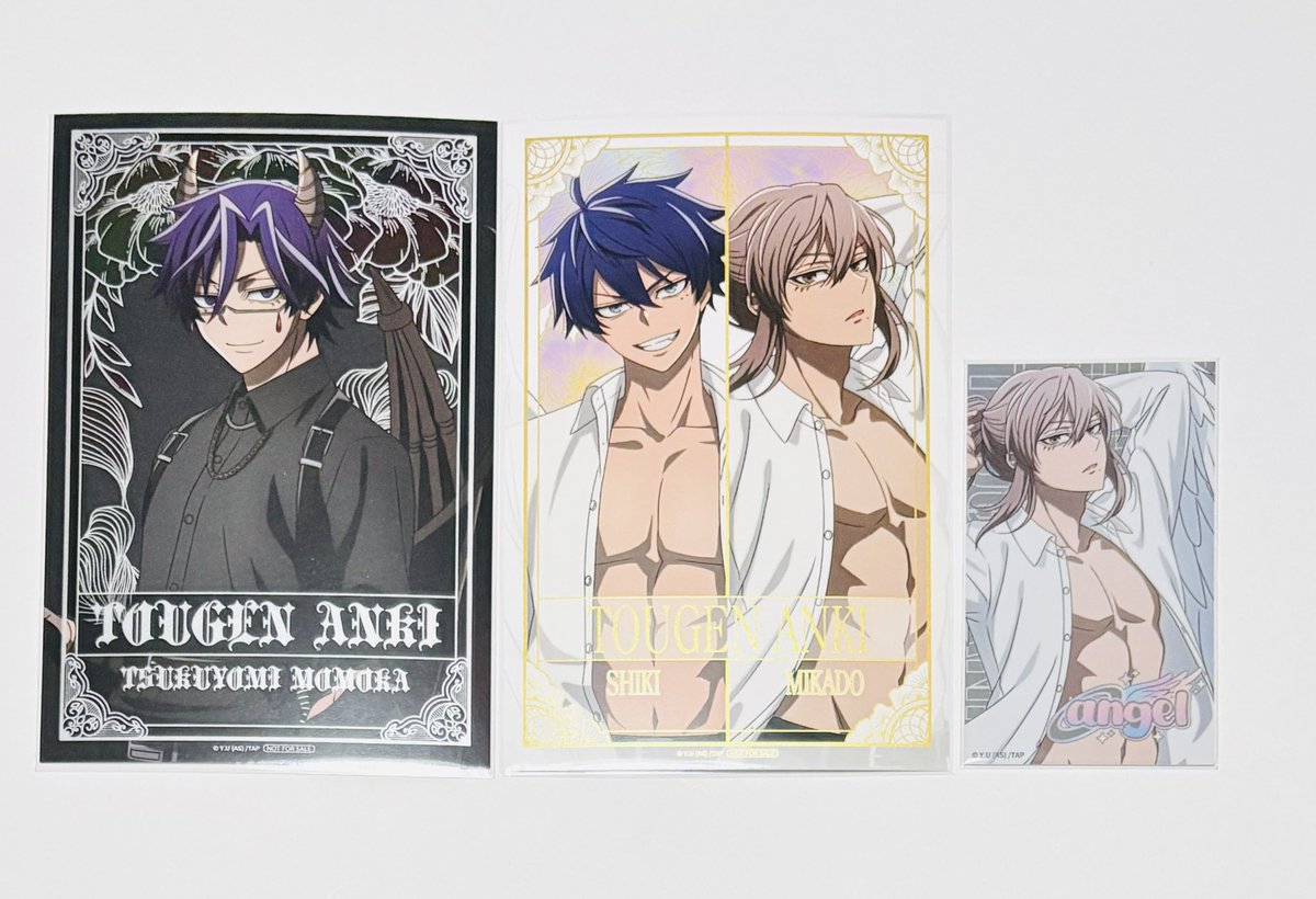 桃源暗鬼 ファボテリア 天使と悪魔 チェキ風カード 缶バッジ ポスト