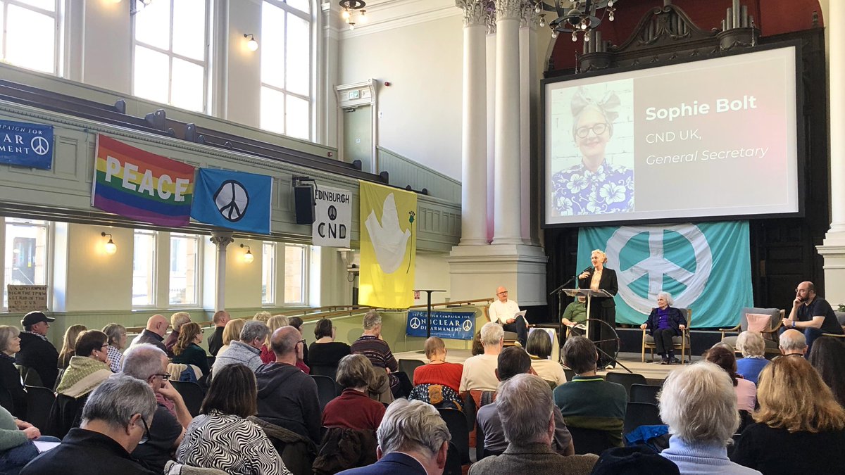 ScottishCND's tweet photo. UK CND General Secretary Sophie Bolt speaking at our November peace conference in Glasgow:
"Stop the Nuclear Nightmare: Build Scotland for People and Peace"
#CND
#nuclear
#nonuclearwar
#banthebomb
#scraptrident
#nuclearweapons
#TPNW
#UnitedNations
#nomorewar
#scotland
#glasgow https://t.co/JzRV8GB8HM
