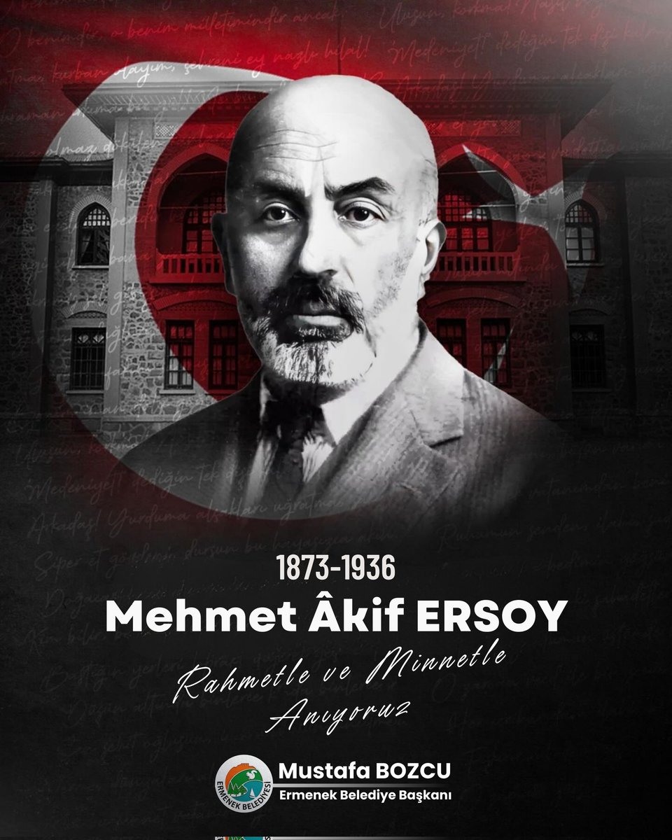“Allah bu millete bir daha İstiklal Marşı yazdırmasın.”
İstiklal Şairimiz Mehmet Âkif Ersoy’u vefatının yıl dönümünde rahmet, minnet ve saygıyla anıyoruz. 🇹🇷