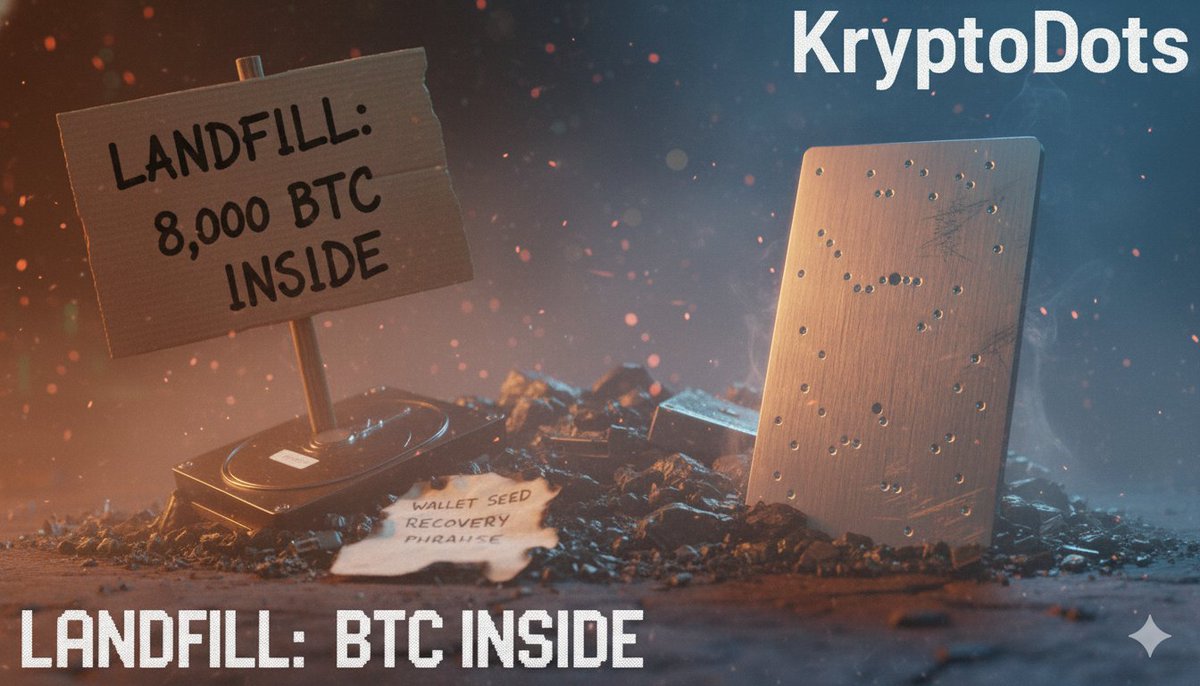 KryptoDots's tweet photo. Lost Forever
๐๐ฐ Roughly 20% of all Bitcoin is lost forever. One word: backups. Two words: stainless steel. #CryptoFacts #SeedPhrase #Kryptodots https://t.co/lsYLzJ4M0C