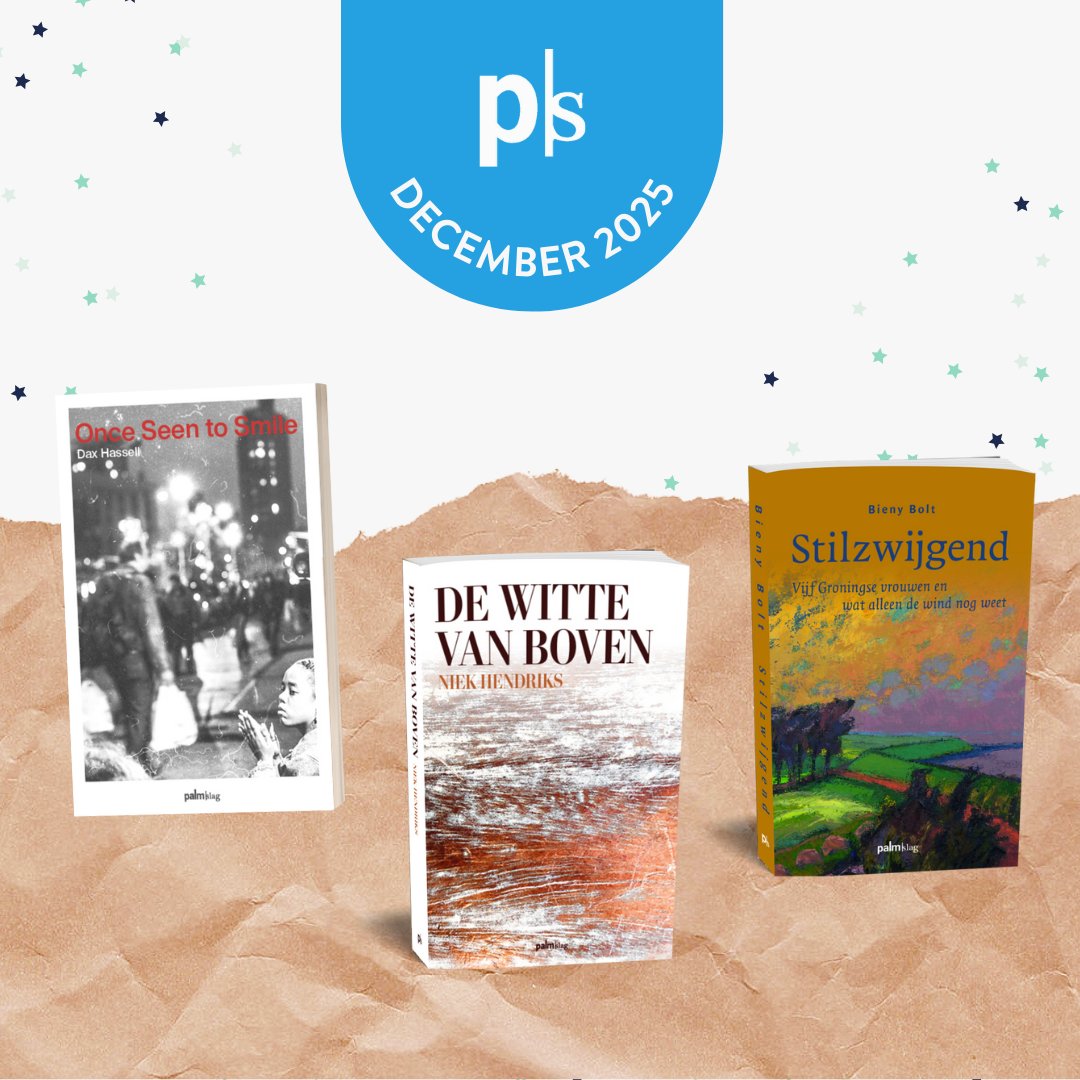 Dit zijn de laatste boeken van 2025 die bij Palmslag verschijnen! 📚

📘 ‘Once Seen To Smile’ van Dax Hassell
📘 ‘De witte van boven’ van Niek Hendriks
📘 ‘Stilzwijgend’ van Bieny Bolt

Welke boeken zet jij op jouw winter TBR? 💌
