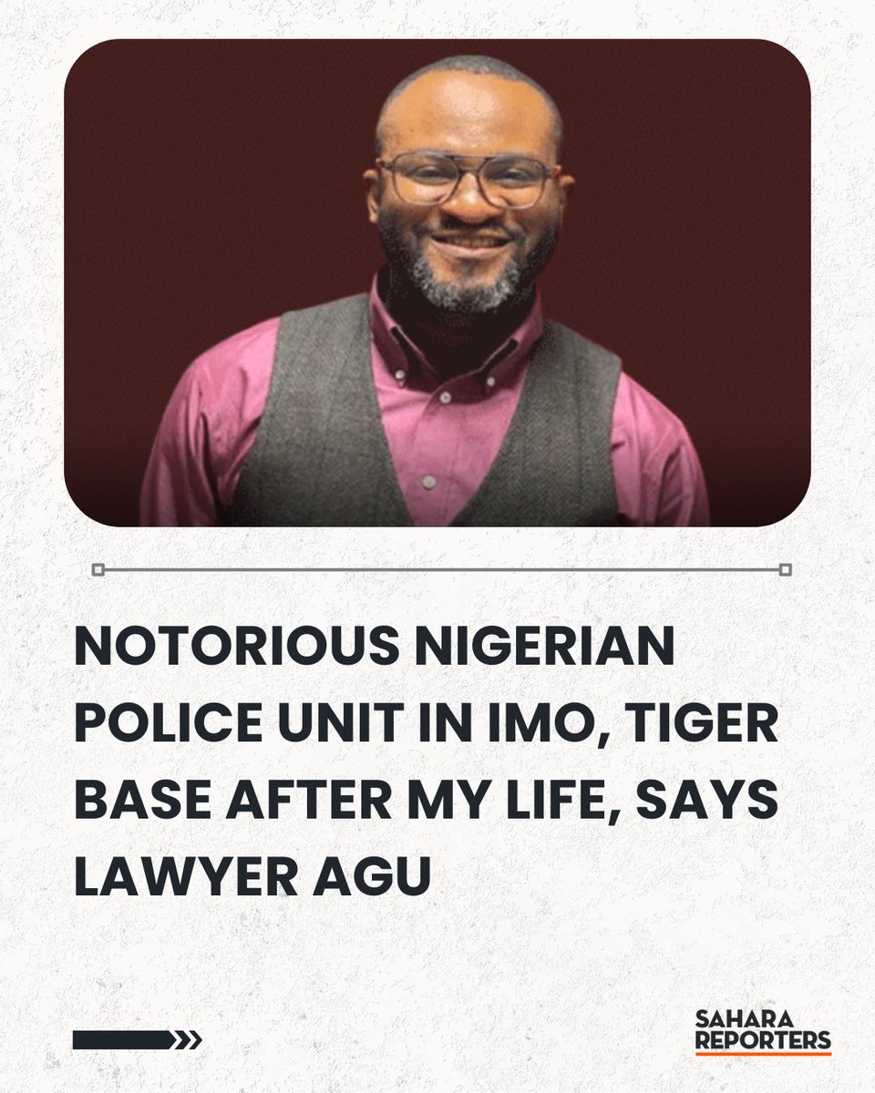 SaharaReporters's tweet image. Notorious Nigerian Police Unit In Imo, Tiger Base After My Life, Says Lawyer Agu | Sahara Reporters bit.ly/3LmoTGR