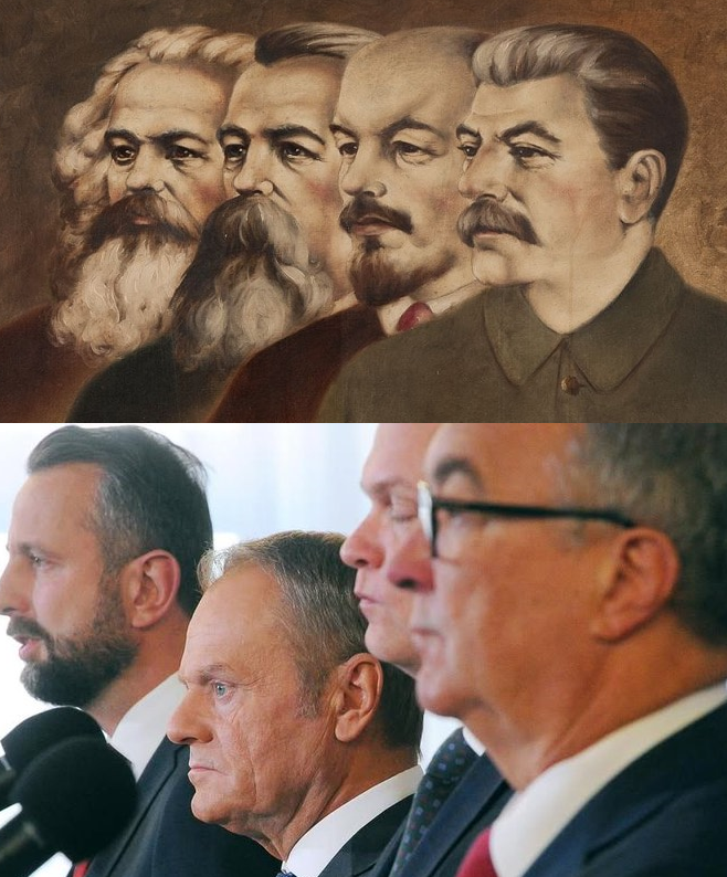 Czwórki w polityce. 
Zgodnie z reguła, że w historii dramat powtarza się jako farsa, czyli najpierw straszna, a następnie śmieszna czwórka.