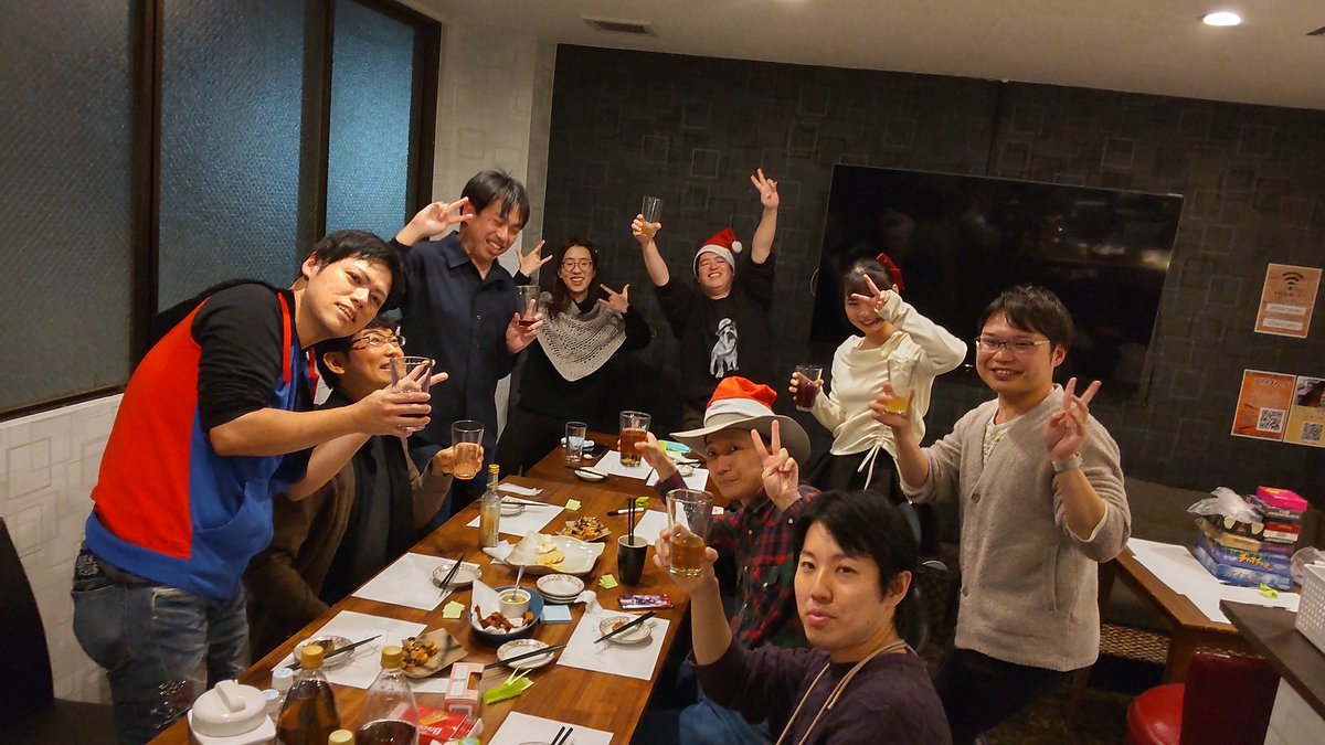 macchi_3's tweet image. クリスマスパーティー始まってます🎄✨まだまだ人数来ますぞ😂