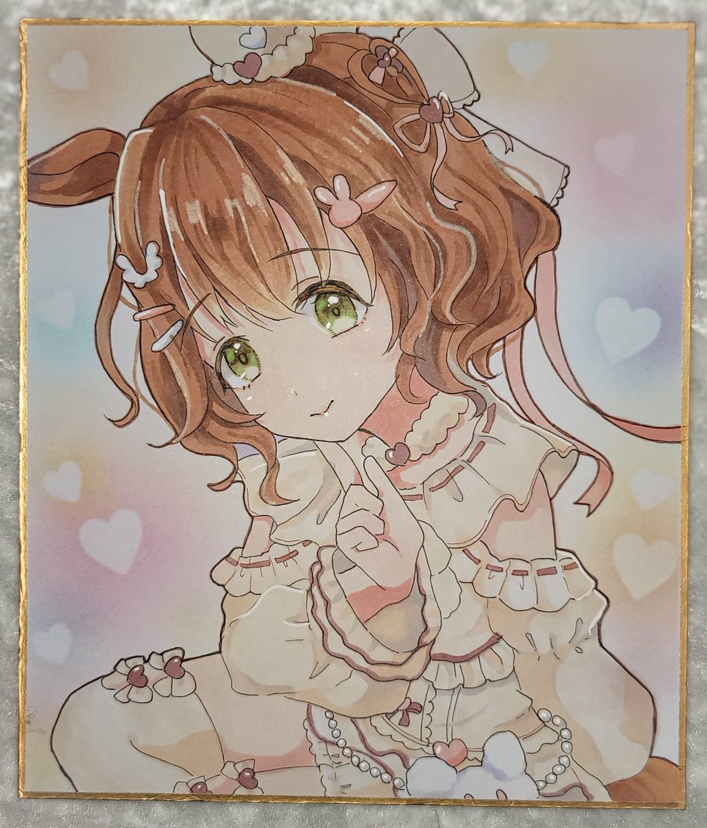 油絵　マミ　白猫とバービーちゃんのような私とプルメリア Post by ゆりず@C107 1日目東7J 34a on X: マーちゃん色紙