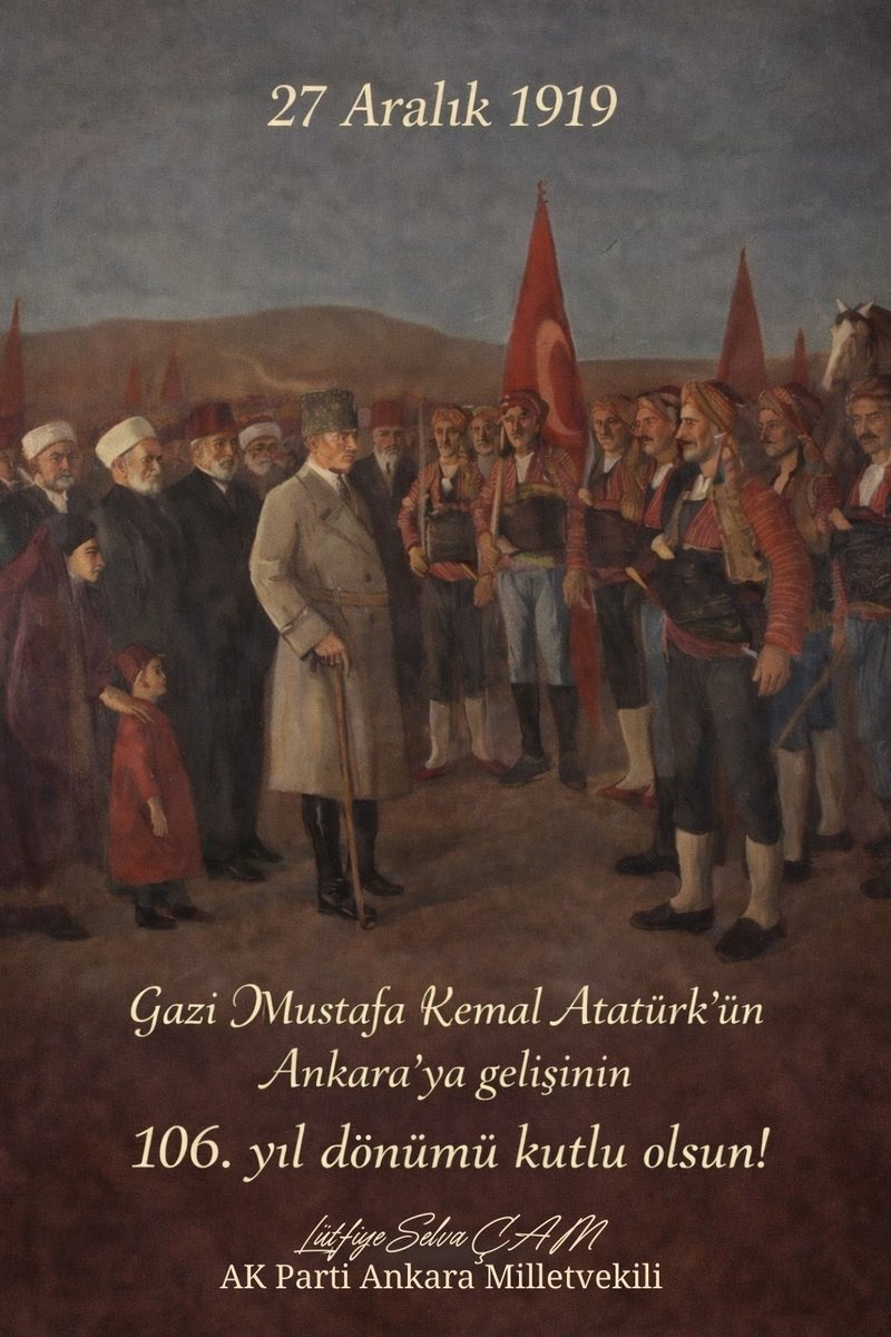 Ankara; Milli Mücadele’nin ve kuruluşun şehridir. Başkenttir.

27 Aralık 1919…
Cumhuriyetimizin kurucusu Gazi Mustafa Kemal’in Ankara’ya gelişiyle,
kararlılığın, istiklalin ve millet iradesinin yönü belirlenmiştir.

Kahraman ecdadımıza rahmet ve dua ile… 

#27Aralık1919
