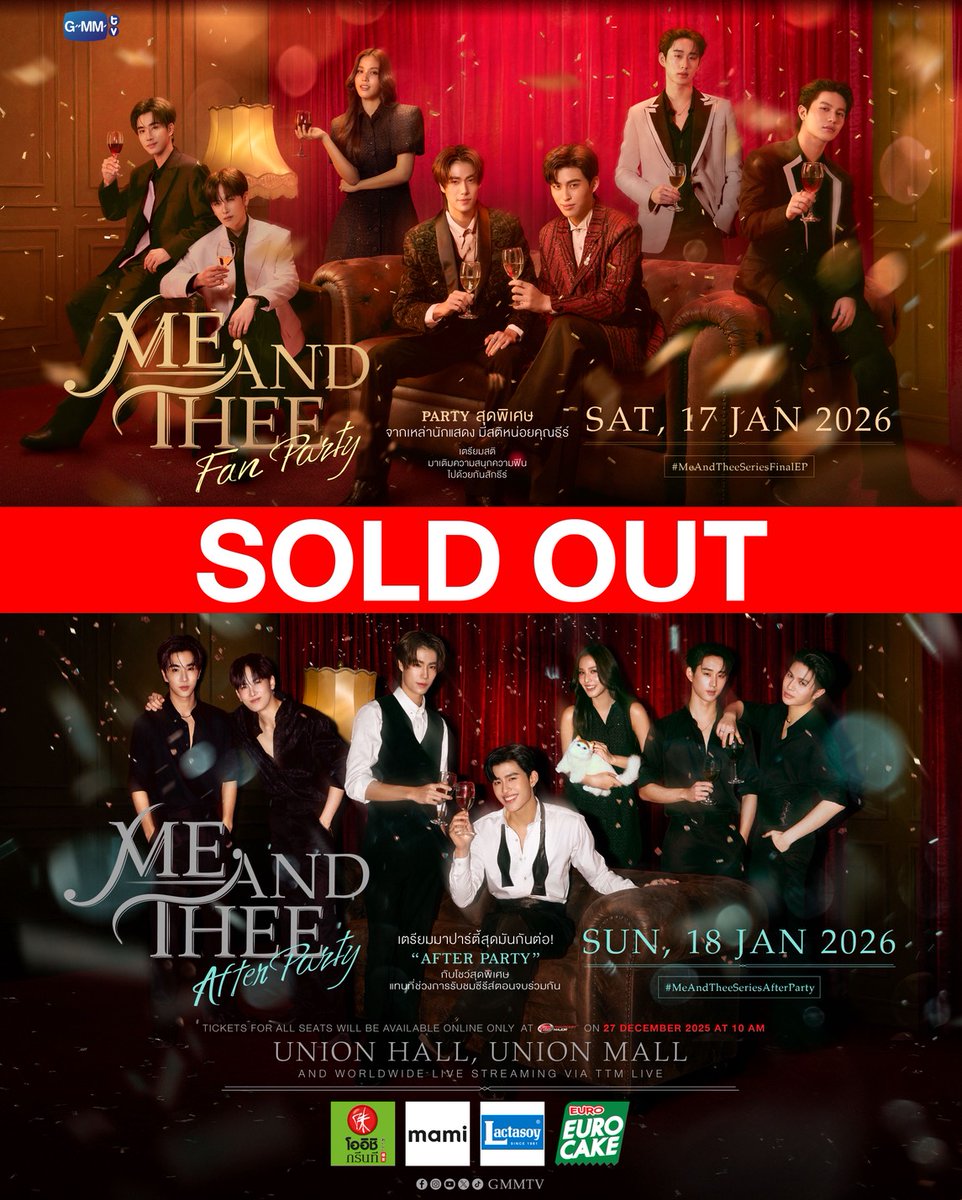 RealEntOfficial's tweet image. ต้านไม่ไหว! #ปอนด์ภูวินทร์ พาซีรีส์ฟีเวอร์ สร้างปรากฏการณ์บัตร SOLD OUT ทั้ง 2 รอบ! กับงาน #MeandTheeFanParty และ #MeandTheeAfterParty 17 และ 18 ม.ค. นี้ แล้วไปพิสูจน์พร้อมกันว่า “สติ” อาจไม่มีอยู่จริงในงานที่ฟินที่สุดแห่งปี 

ดูออนไลน์ซื้อบัตรได้ที่ Thaiticketmajor

#PondPhuwin