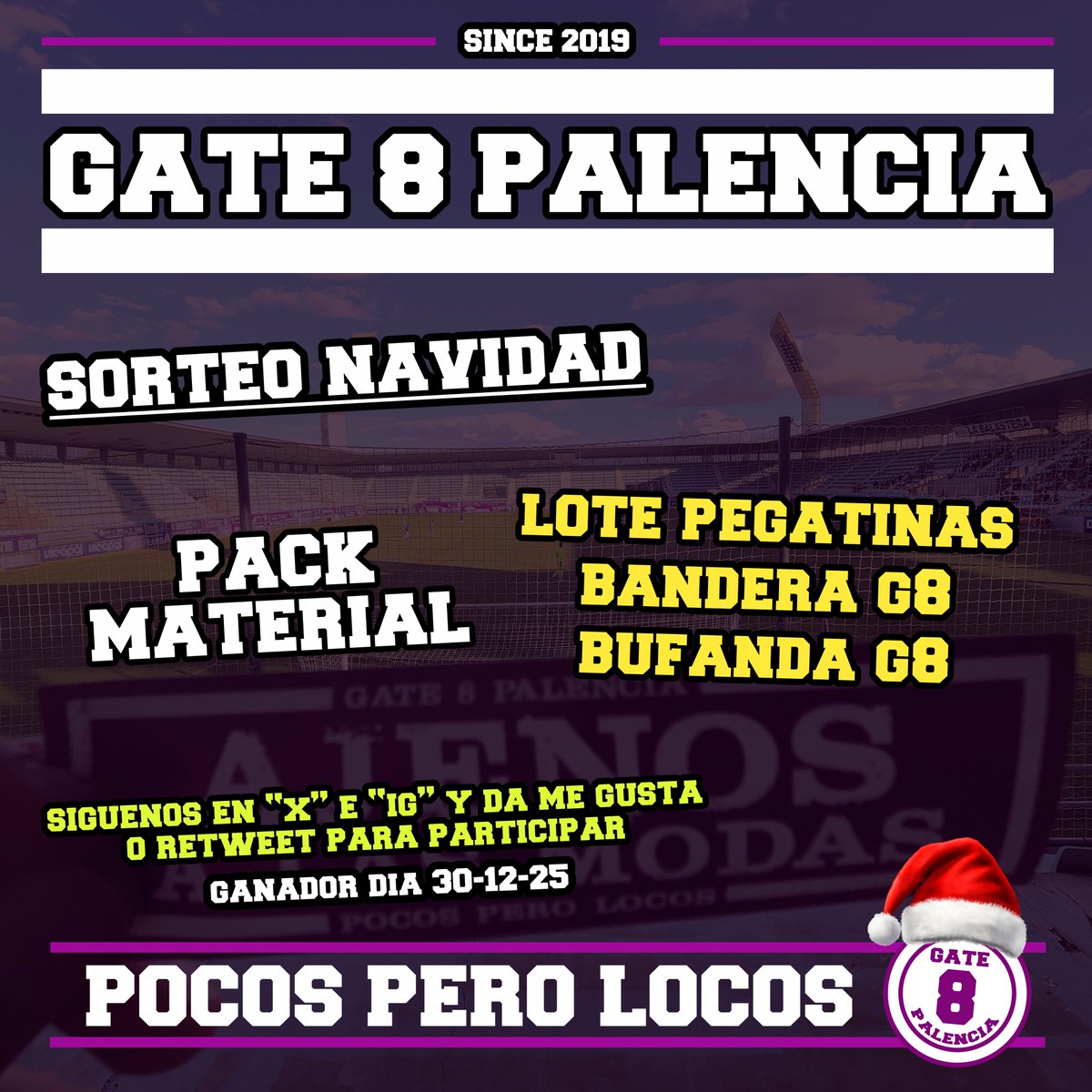 Gate 8 Palencia

SORTEO DE NAVIDAD G8

(Siguenos en RRSS y da me gusta o retweet a la publicación)

<a href="/Gate8palencia/">Gate 8</a> <a href="/PalenciaCristo/">Palencia Cristo Atl.</a>

#SomosPalencia #PocosPeroLocos