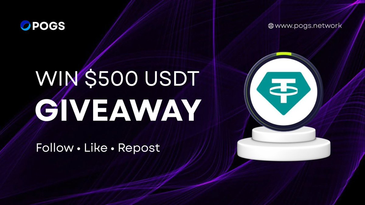 $500 in $USDT Giveaway

- Follow <a href="/Pogsnetwork/">Pogs</a> 
- Retweet

$25 would be sent to 20 winners. 🔔