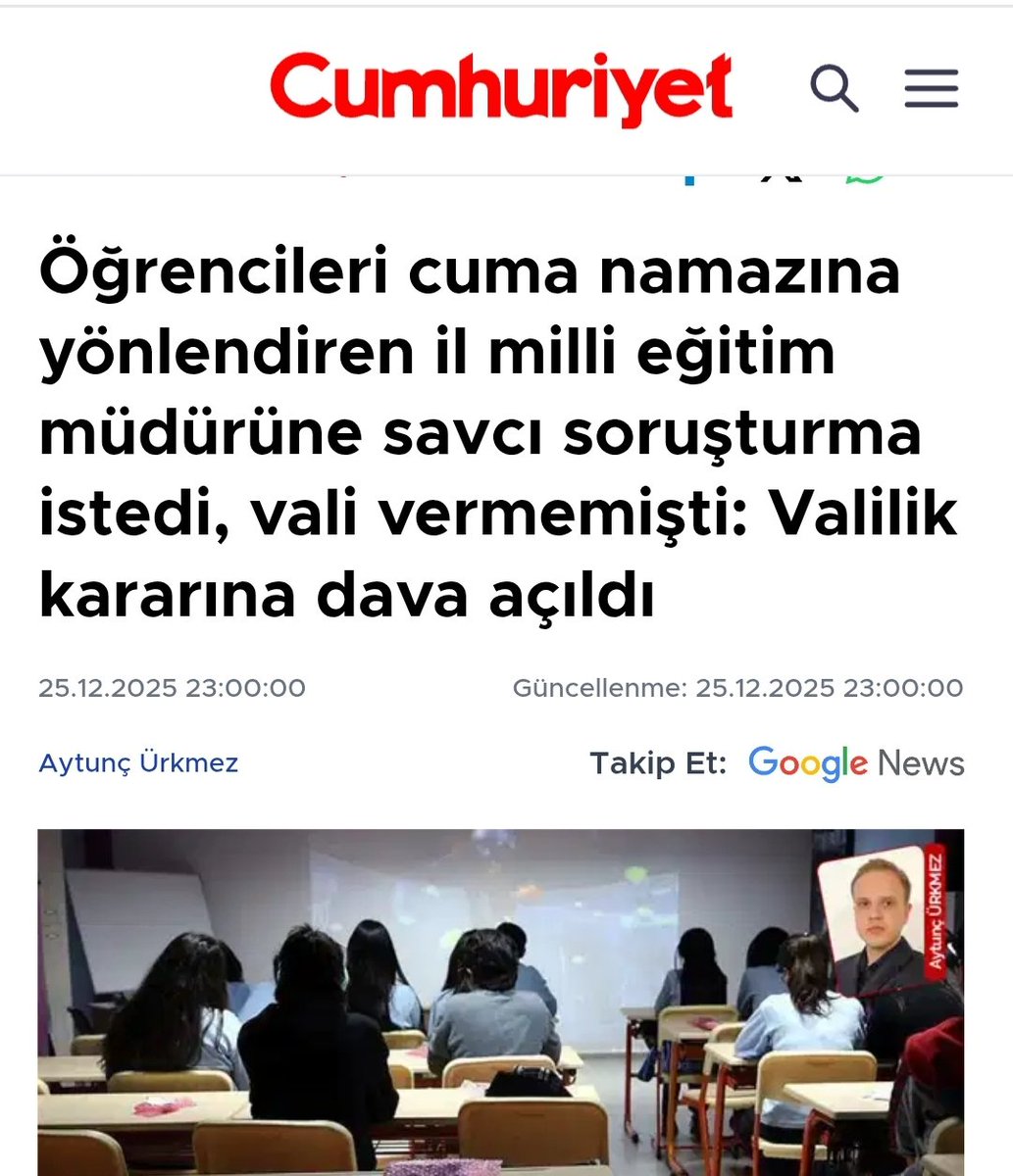 Kızları mı yönlendirmişti ki kızların fotoğrafını koydunuz?
Derdiniz ne sizin? Sadece namaza yönlendirmiş, zorlamamış!
Ahlaksızlığa uyuşturucuya yönlendirse memnun mu olurdunuz?
Savcının valinin işi bu mu oldu? Şikayet ve suç varsa <a href="/tcmeb/">Millî Eğitim Bakanlığı</a> gereğini yapar?