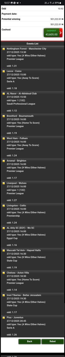 woozzaabets's tweet image. Today's Favourites 1-UP Bankers 🔥
Over 1.5 FT Goals Accumulator 🔥
Favourites Win or Draw Bankers 🔥
Favourites to Score or Win a Half 🔥

Lets Play Again 🍻

📌  1️⃣0️⃣+ 1️⃣0️⃣+ 1️⃣0️⃣+ 1️⃣0️⃣+ Odds 

Codes 👇  #Bet9jaCode

3V6299L  3V63D3W  3V66WNN 3V687GJ  

Bookie  @Bet9jaOfficial…