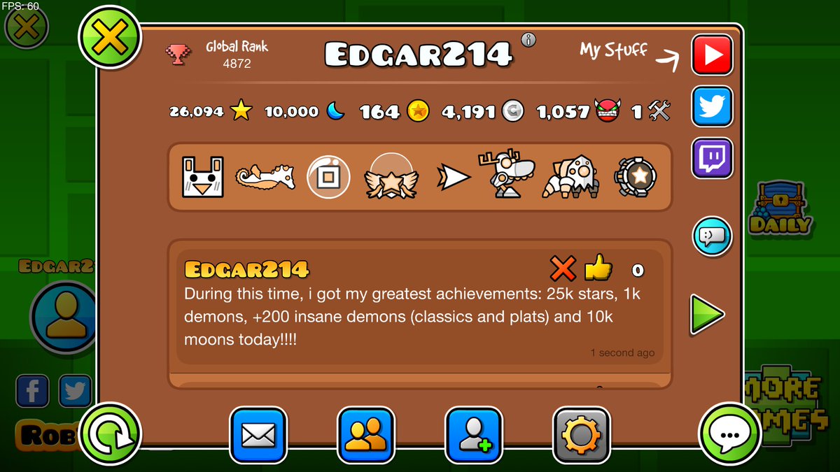 El jugador <a href="/Luminarykebab_/">Sawyer</a> se acaba de pasar "Whats the point" y es su NEW HARDEST PLATAFORMA del país y con este logro llegó a las 10.000 lunas, muchas felicidades 🔥👏