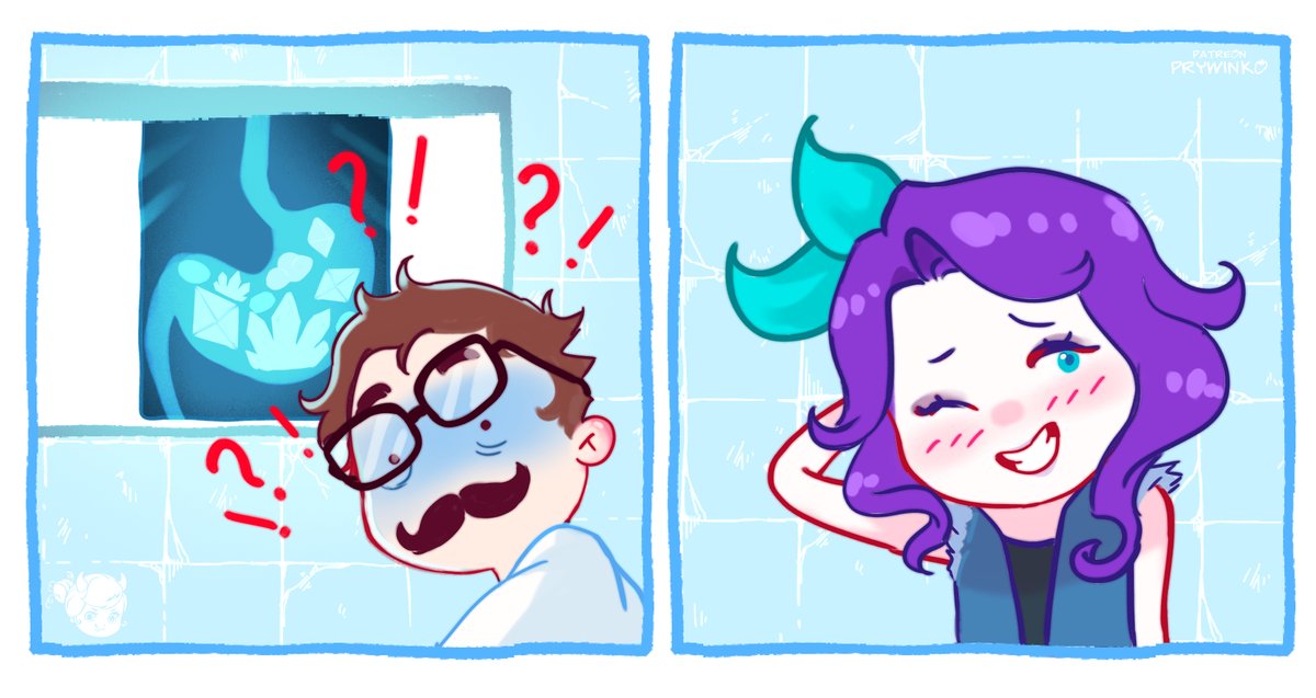 PrywinkoArt's tweet image. Abigail is causing trouble for Harvey again
#StardewValley