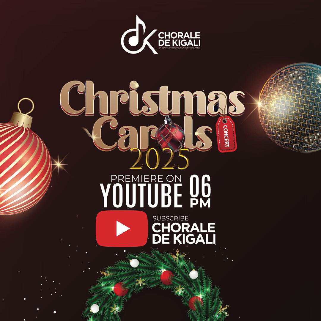 MURARARITSWE

Kuri uyu wa gatandatu tariki ya 27 Ukuboza 2025, turabagezaho igitaramo cyose cya "Christmas Carols Concert 2025". Ni uguhera 6h00 z'umugoroba, kuri YouTube channel ya Chorale de Kigali.  Noheli nziza! 

#ChoraleDeKigali #CCConcert2025 

youtu.be/PGhqoeHsf44